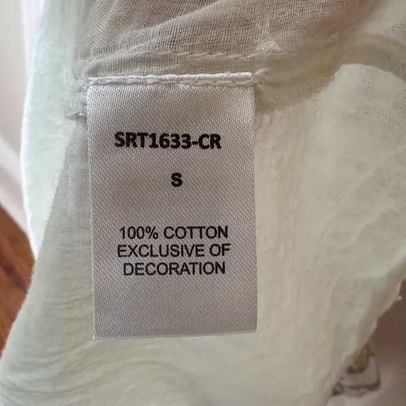 THML 100% Cotton A-Line Dress Tiered Ruffle Hem Colorful Allover Print Sz Small - Picture 3 of 17